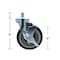 Bk Resources 5-inch Threaded Stem Casters, Polyurethane Wheels, Top Lock Brake, 300lb Capacity, 4PK 5SBR-5ST-PLY-PS4 - alternate 5